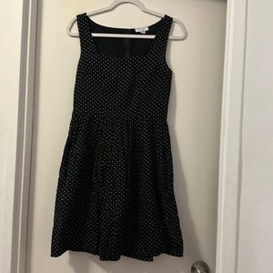 Black and white polka dot circle dress, worn once, like new condition